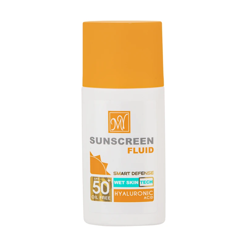تستر فلوئید ضدآفتاب بی‌رنگ مای SPF50 مدل Hyaluronic Acid (بدون کارتن ) مناسب انواع پوست، حجم 50 میلی‌لیتر